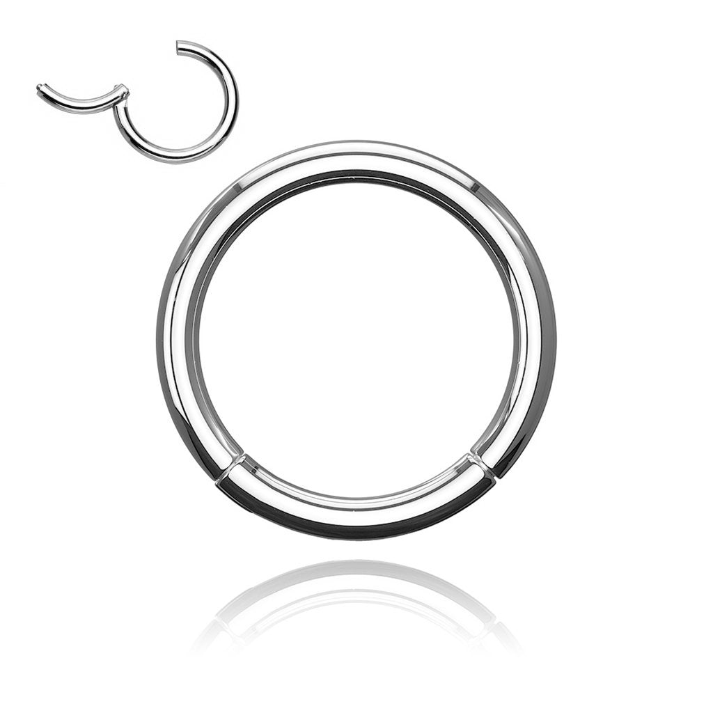 16 Gauge Hinged Stainless Steel Segment Hoop Rings Bundle - Silver-1-Glitters