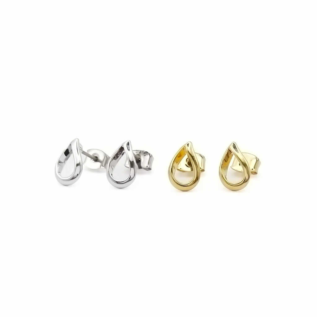 Hollow Teardrop Stud Earrings