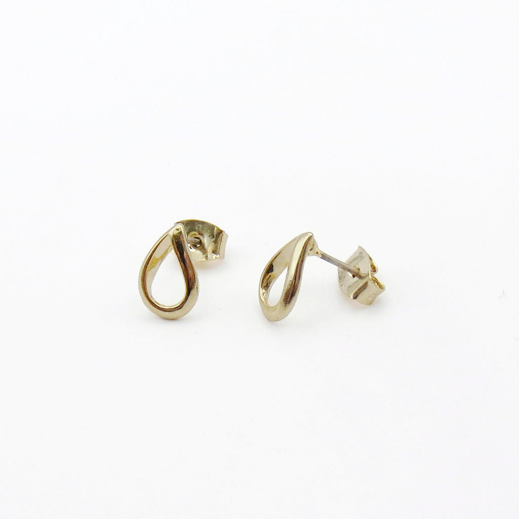Hollow Teardrop Stud Earrings