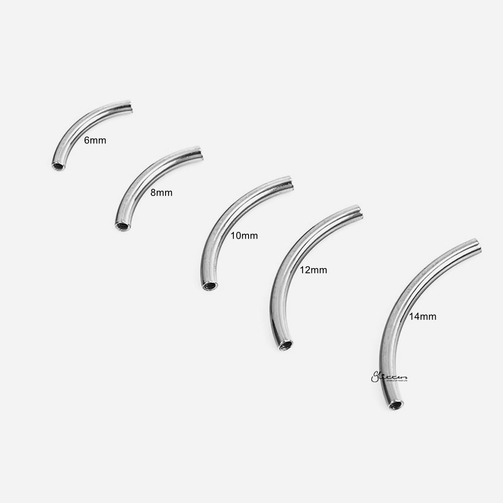 Titanium Internally Threaded Replacement Curved Bar-Parts-2-Glitters