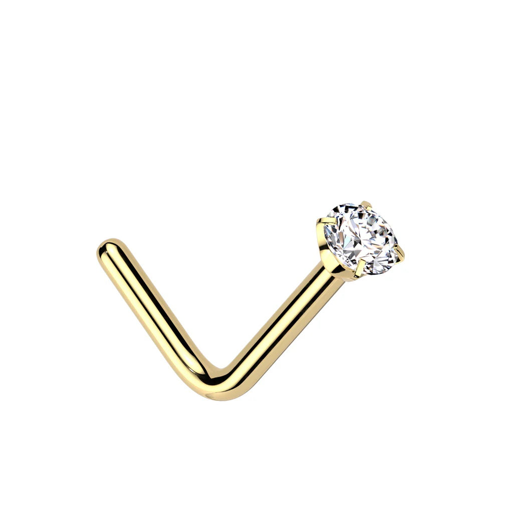 Round C.Z L Bend Nose Stud-Nose Studs-2-Glitters