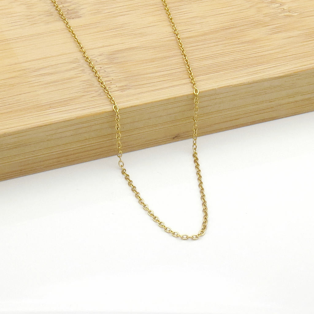 Stainless Steel Cable Chain Necklace - 1.5mm Width