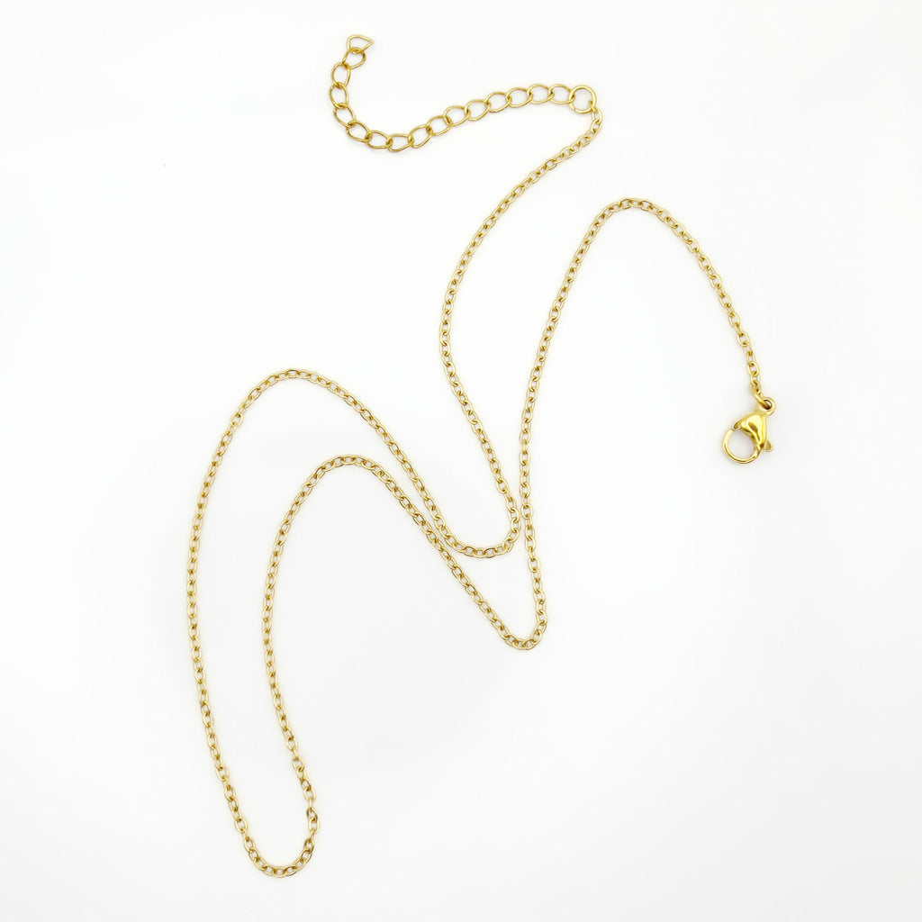 Stainless Steel Cable Chain Necklace - 1.5mm Width-Stainless Steel Chains-5-Glitters