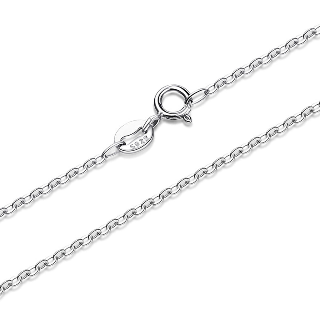 Sterling Silver Cable Chain Necklace - 1.5mm Width-Stainless Steel Chains-5-Glitters