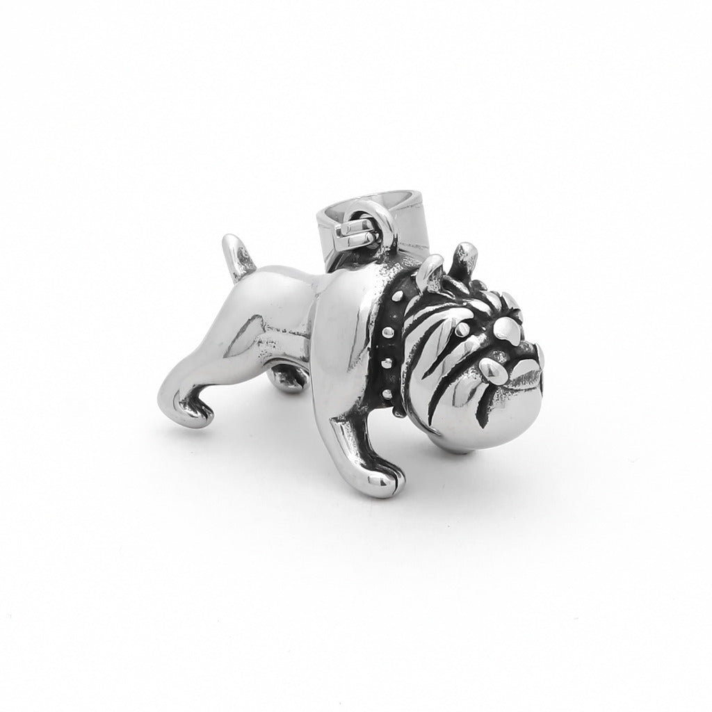 Stainless Steel Bulldog Pendant-Pendants-3-Glitters