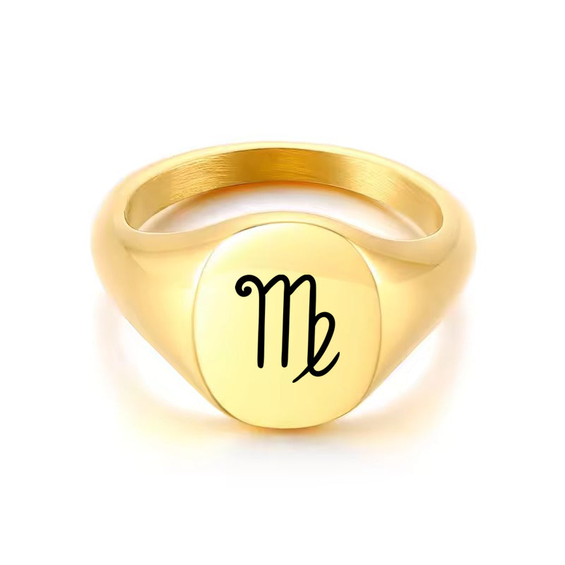 Personalised Stainless Steel Oval Signet Blank Plain Ring-Stainless Steel Rings-3-Glitters