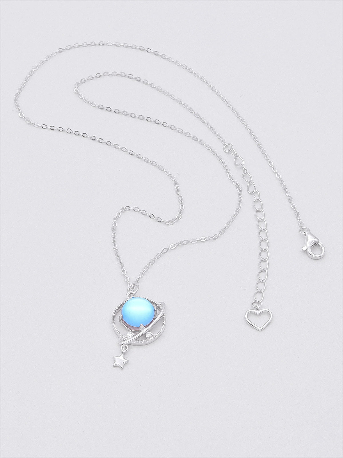 Sterling Silver Planet Necklace-Sterling Silver Necklaces-4-Glitters