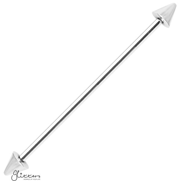 14GA 316L Surgical Steel Spikes Industrial Barbells-Body Piercing Jewellery, Industrial Barbell-14-gauge-surgical-steel-industrial-barbell-with-spike-beads-0900-38-7-0-Glitters