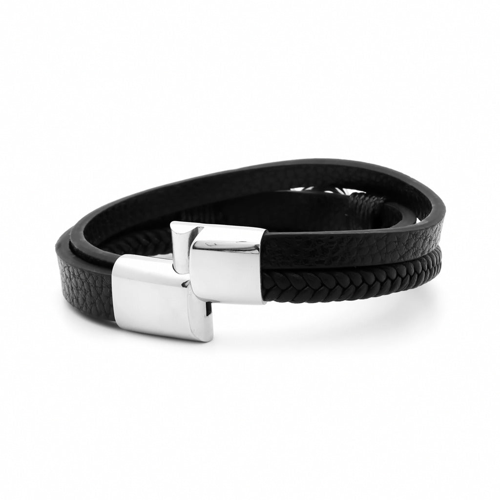 Infinity Multilayer Leather Bracelet-Bracelets, Jewellery, leather bracelet, Men's Bracelet, Men's Jewellery, Stainless Steel-BCL0204-1_1-Glitters