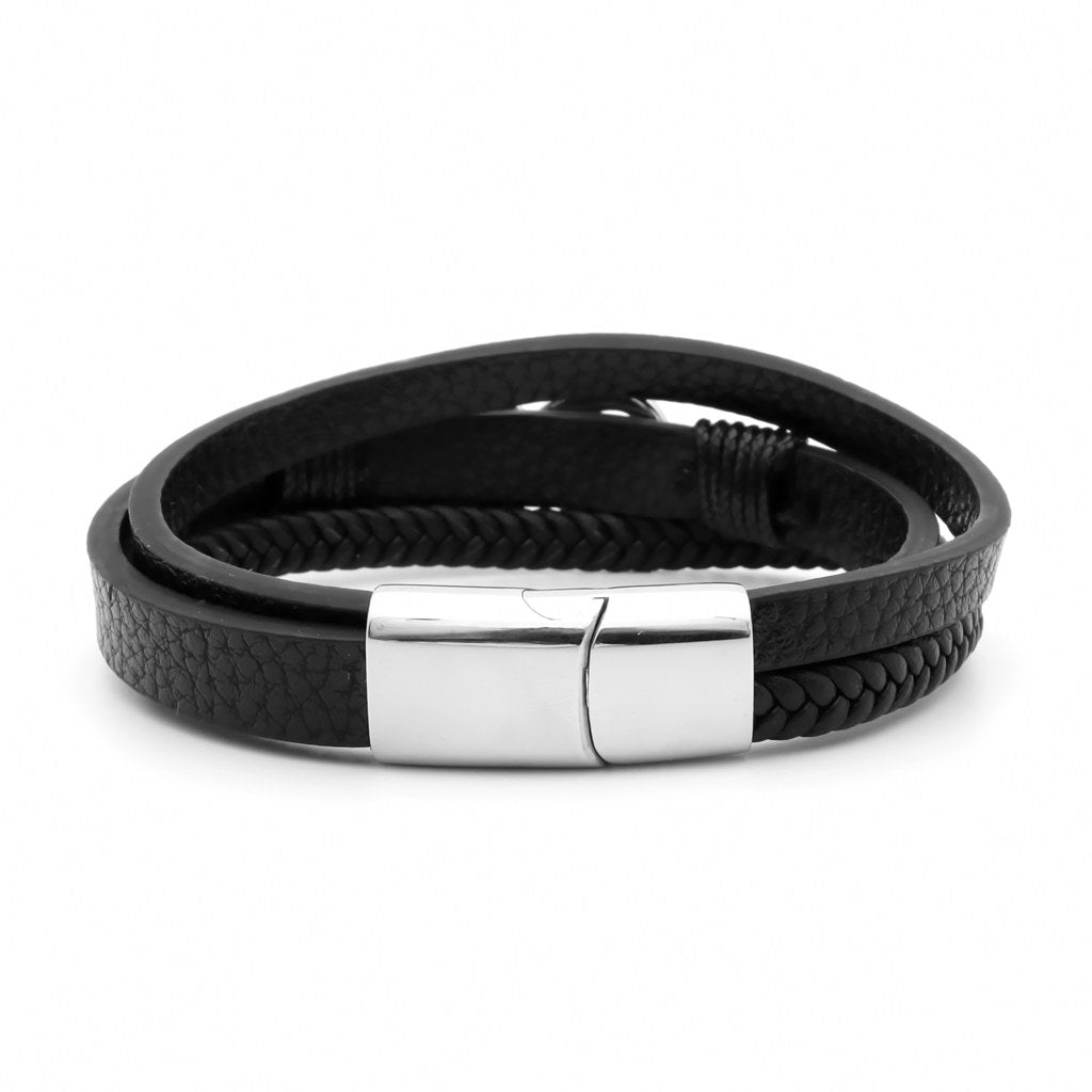 Infinity Multilayer Leather Bracelet-Bracelets, Jewellery, leather bracelet, Men's Bracelet, Men's Jewellery, Stainless Steel-BCL0204-3_1-Glitters