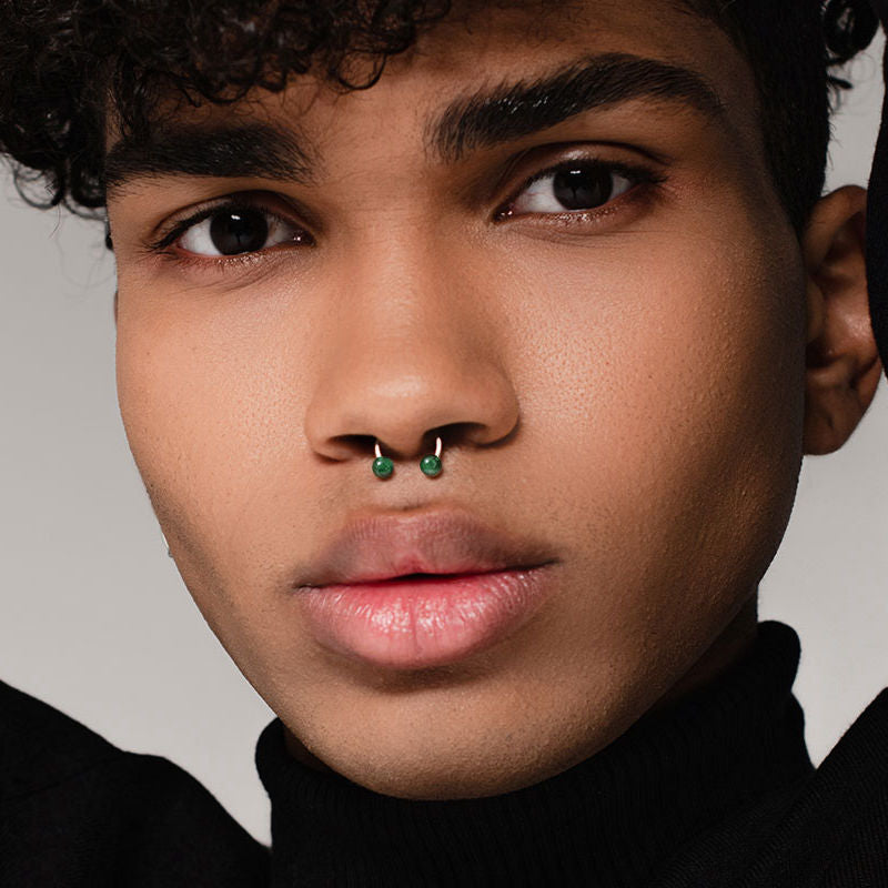 Semi Precious Stone Internally Threaded Horseshoes - Tiger Eye-Body Piercing Jewellery, Horseshoe, Septum Ring, Tragus-CP0021-M_34e3b8a3-6dd0-4b98-8899-fa4e43e1a375-Glitters