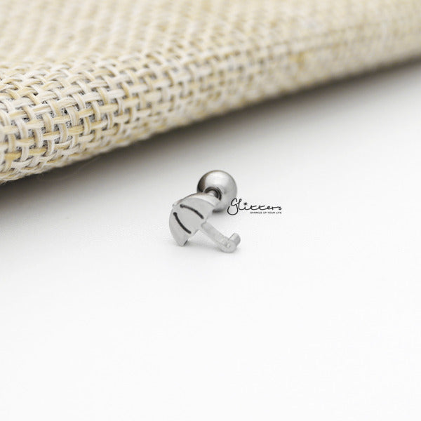 316L Surgical Steel Plain Umbrella Barbell for Tragus, Cartilage, Conch, Helix Piercing and More-Body Piercing Jewellery, Cartilage, Conch Earrings, Helix Earrings, Jewellery, Lobe piercing, Tragus-FP0019-17S_600-Glitters