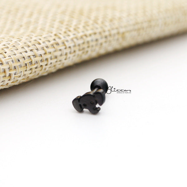 316L Surgical Steel Elephant Barbell for Tragus, Cartilage, Conch, Helix Piercing and More-Body Piercing Jewellery, Cartilage, Conch Earrings, Helix Earrings, Jewellery, Lobe piercing, Tragus-FP0019-18K_600-Glitters