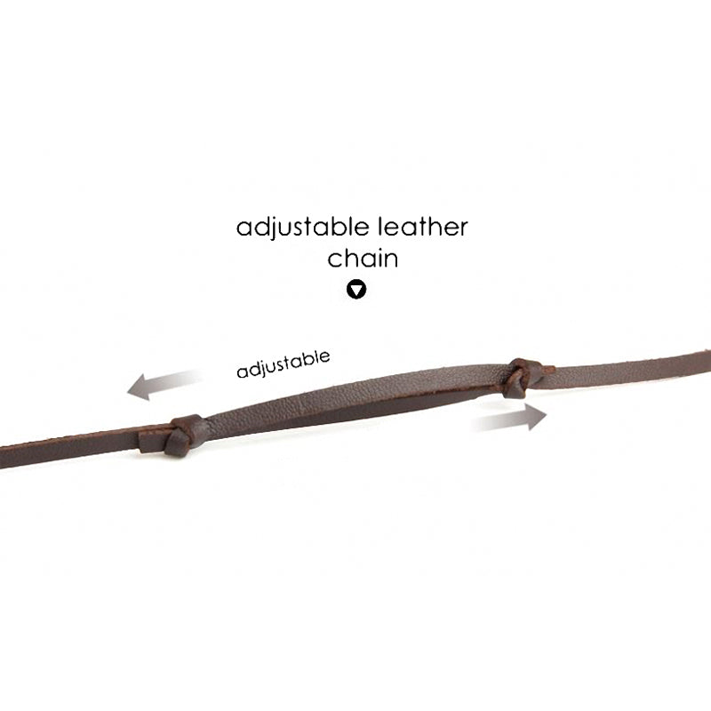 Bullet Pendant with Long Leather String Chain-Adjustable chain, Jewellery, Leather, Men's Jewellery, Men's Necklace, necklace, Necklaces-Leather_Chain-Glitters