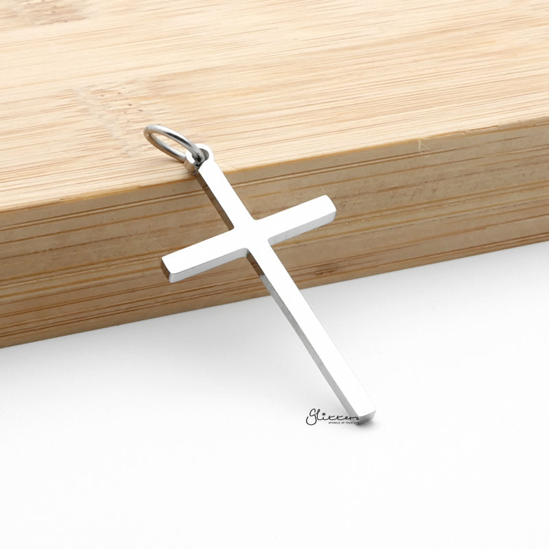 Stainless Steel Immanuel Cross Pendant-Jewellery, Men's Jewellery, Men's Necklace, Necklaces, Pendants, Stainless Steel, Stainless Steel Pendant, Women's Jewellery, Women's Necklace-SP0288-3_1-Glitters