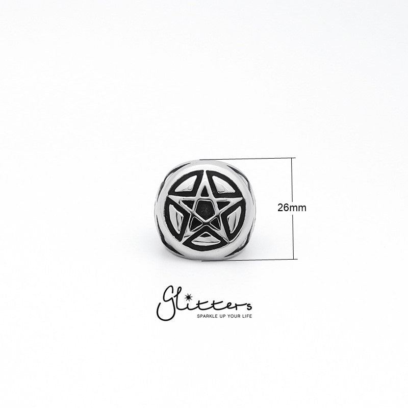 Stainless Steel Star Cast Ring-Jewellery, Men's Jewellery, Men's Rings, Rings, Stainless Steel, Stainless Steel Rings-SR0194_1__New-Glitters