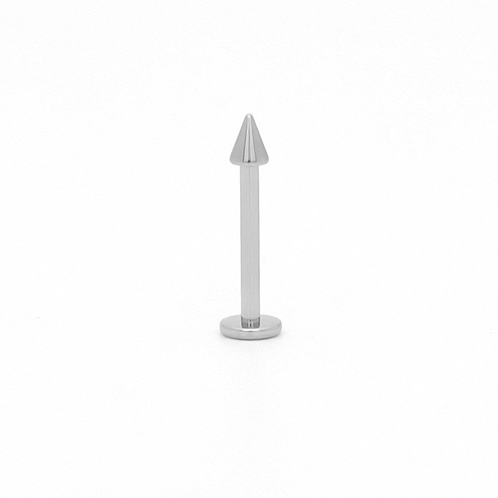 Titanium Labret Studs with Internally Threaded Spike-Body Piercing Jewellery, Conch Earrings, G23 Titanium, Labret, Monroe, New, Tragus-Tlb0001-1s_1-Glitters
