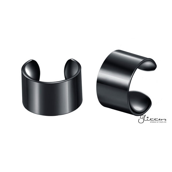 316L Surgical Steel Plain Clip Ear Cuffs - No Piercing | Minimalist Ear Cuffs-Body Piercing Jewellery, Ear Cuffs, earrings, Jewellery, Women's Earrings, Women's Jewellery-ec0074_K_600-Glitters