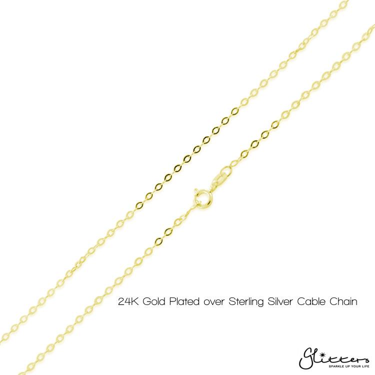Personalized 24K Gold Plated over Sterling Silver Alphabet Necklace-Font 3-Alphabet Necklace, Personalized-flat_Cable_Chain_gold_84e0f699-ec25-4bb0-9f0d-de173f013833-Glitters