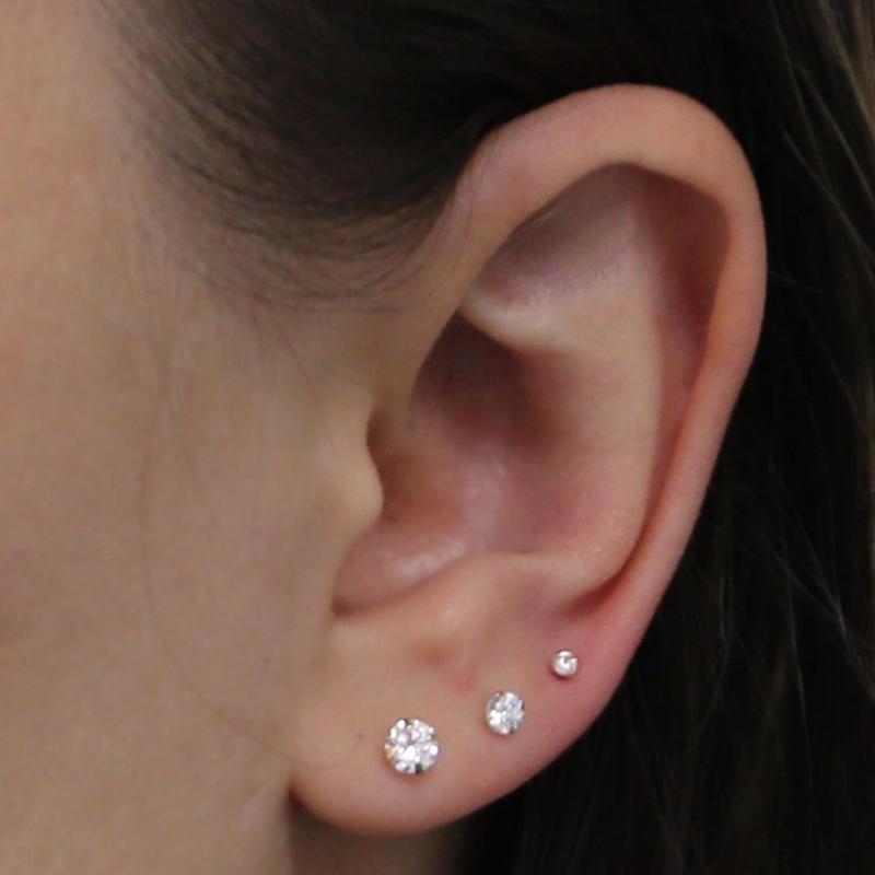925 Sterling Silver Martini Stud Earring with Round Cubic Zirconia-3mm | 4mm | 5mm | 6mm | 7mm | 8mm-Cubic Zirconia, earrings, Jewellery, Men's Earrings, Men's Jewellery, Stud Earrings, Women's Earrings, Women's Jewellery-1516387751_n1vu_2bb92b23-2761-4e91-a8d8-77354356988b-Glitters