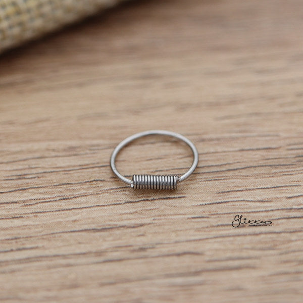 22GA 316L Surgical Steel Seamless Continuous Bendable Nose Hoop-Body Piercing Jewellery, Nose Piercing Jewellery, Nose Ring-ns0094_600-Glitters