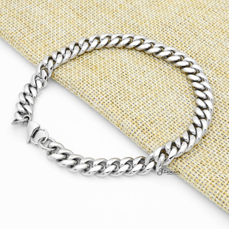 8mm Stainless Steel Miami Cuban Curb Chain Bracelet-Bracelets, Jewellery, Men's Bracelet, Men's Jewellery, Stainless Steel, Stainless Steel Bracelet-sb0066-2_1-Glitters