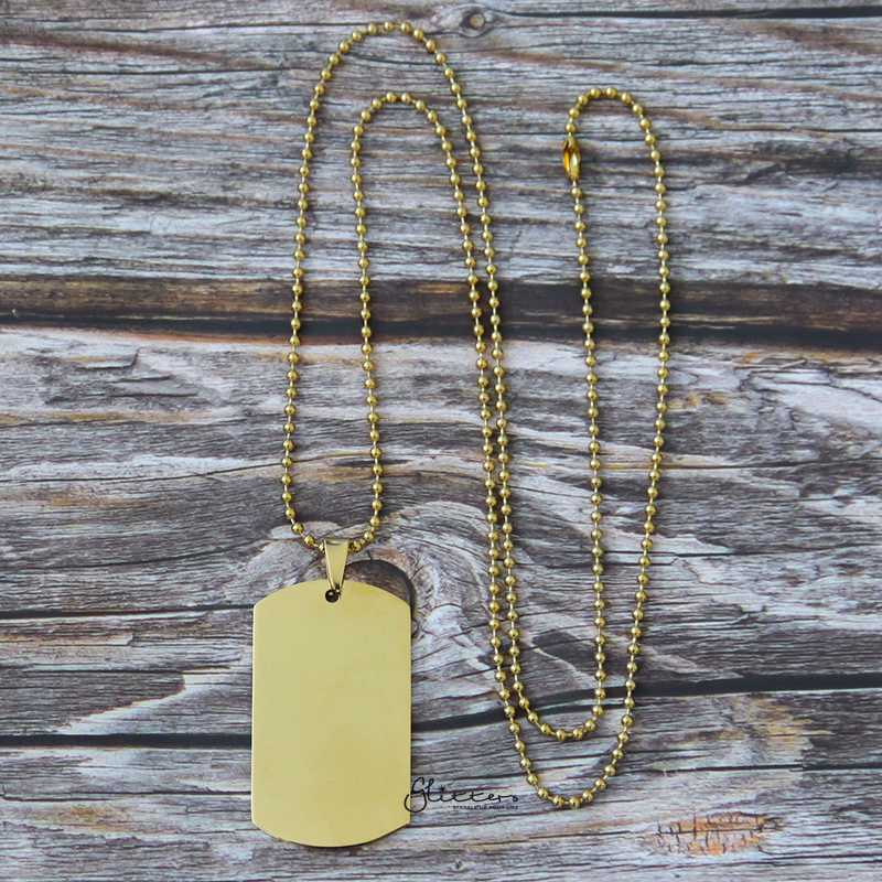Personalized Stainless Steel Necklace Dog Tag Pendant + Engraving Custom Message-Best Sellers, Engraved Dog Tag, Engraved Tag, Engraving, Personalized-sp0001_1000-05_44aabd06-e3cd-48a7-ad49-cc8fca0536b4-Glitters
