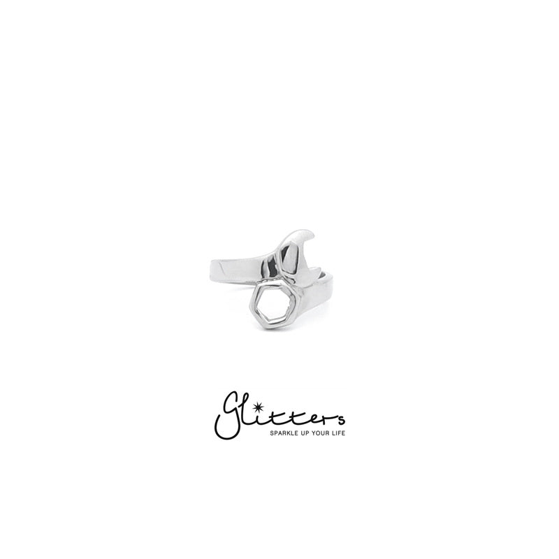 Stainless Steel Motorcycles Spanner Ring-Jewellery, Men's Jewellery, Men's Rings, Rings, Stainless Steel, Stainless Steel Rings-sr0062_1-Glitters