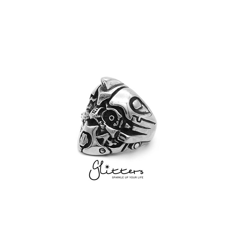 Stainless Steel Transformers Robot Casting Rings-Jewellery, Men's Jewellery, Men's Rings, Rings, Stainless Steel, Stainless Steel Rings-sr0144_3-Glitters