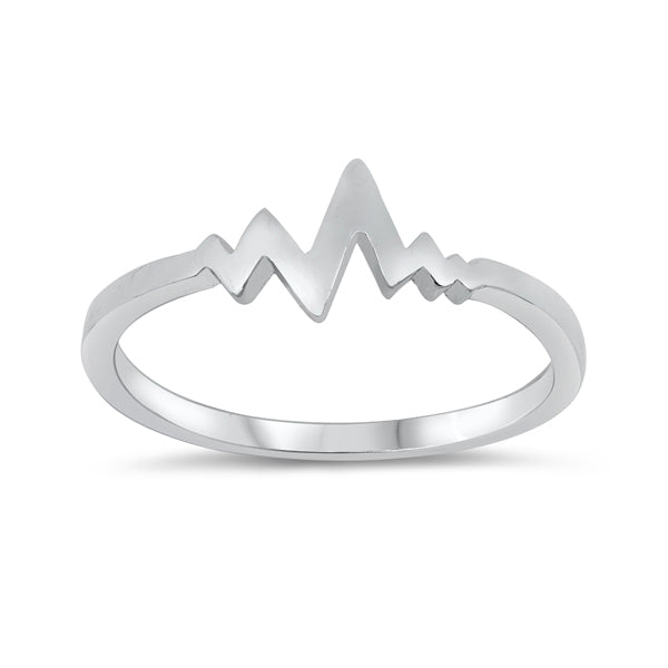 Sterling Silver Heartbeat Women's Rings-Jewellery, Rings, Sterling Silver Rings, Women's Jewellery, Women's Rings-ssr0026-Glitters