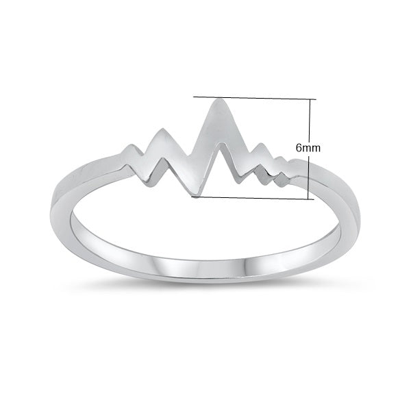Sterling Silver Heartbeat Women's Rings-Jewellery, Rings, Sterling Silver Rings, Women's Jewellery, Women's Rings-ssr0026_New-Glitters