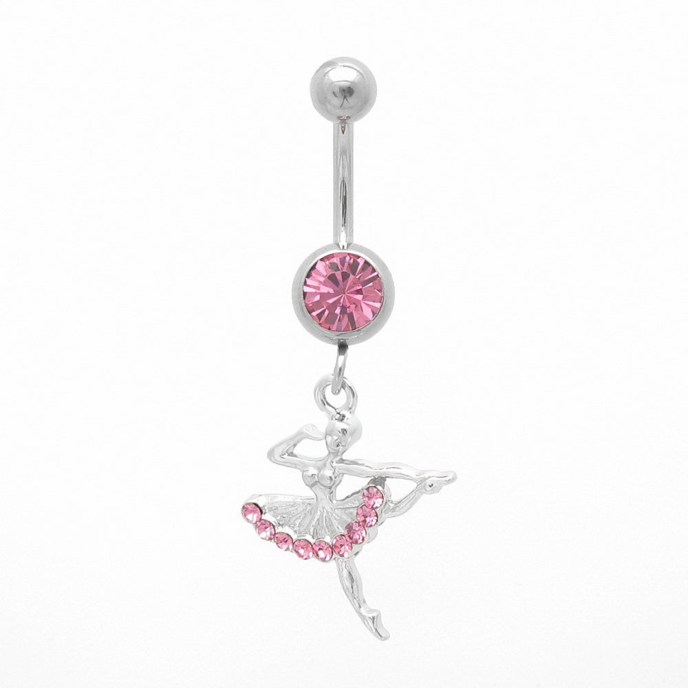 Ballet Girl Belly Button Rings-Belly Rings-2-Glitters