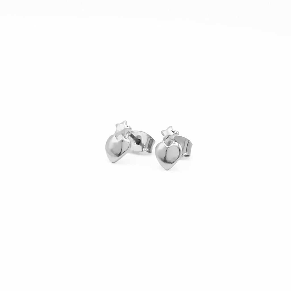 Star and Heart Stud Earrings