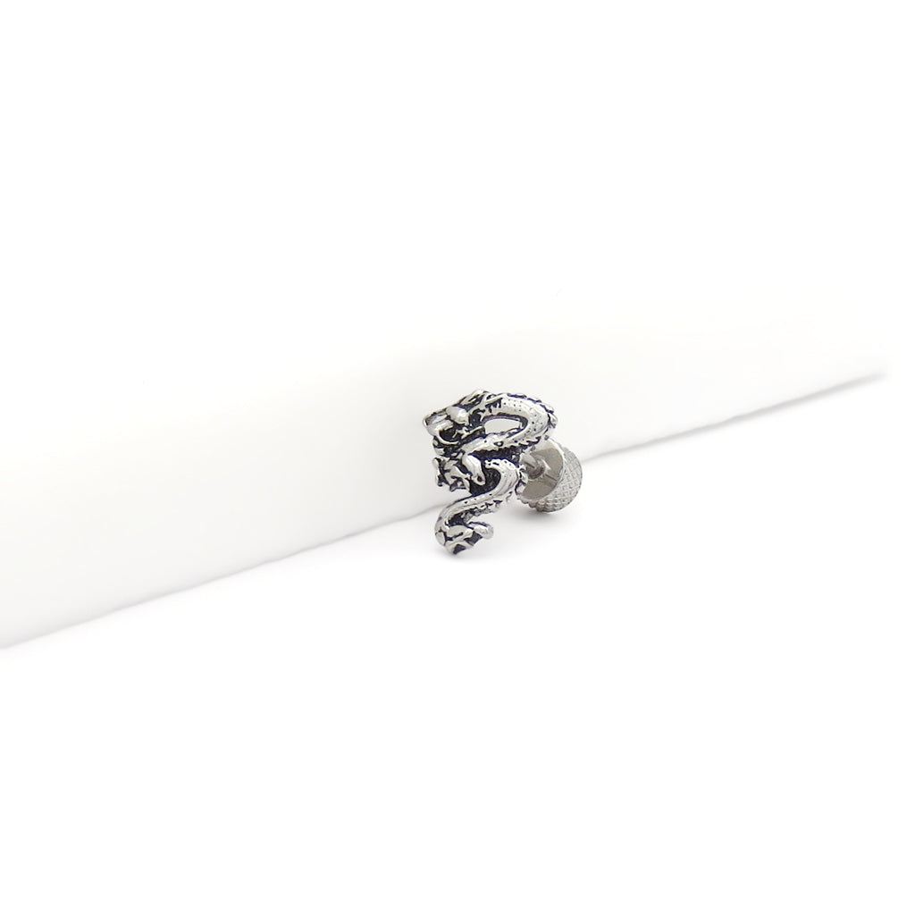 Stainless Steel Dragon Fake Plug Earring