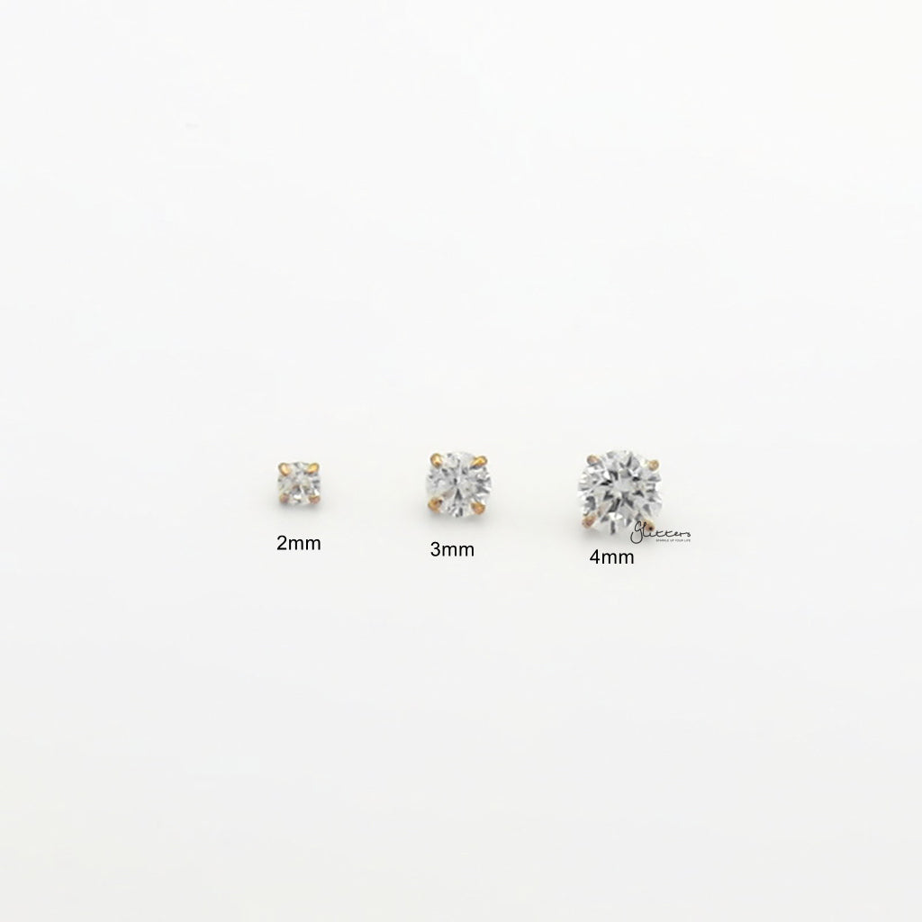 Titanium Internally Threaded Replacement CZ Top - Clear-Parts-2-Glitters