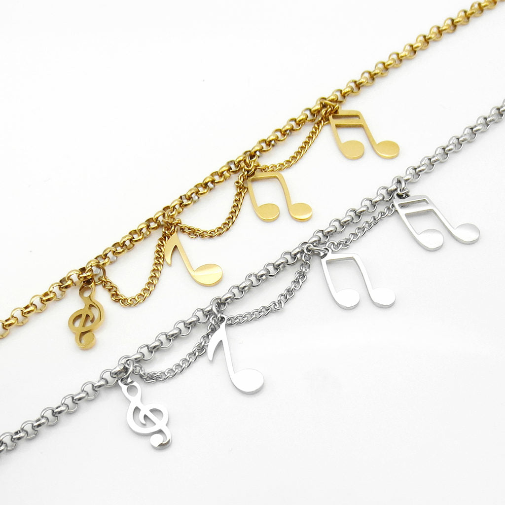 Stainless Steel Music Notes Bracelet-Stainless Steel Bracelets-5-Glitters