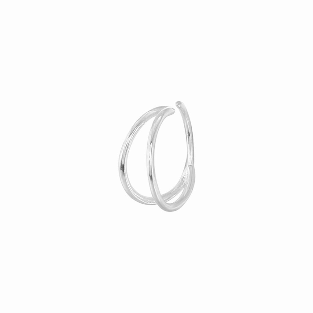 Sterling Silver Two Lines Non Piercing Fake Nose Ring-Non Piercing-1-Glitters