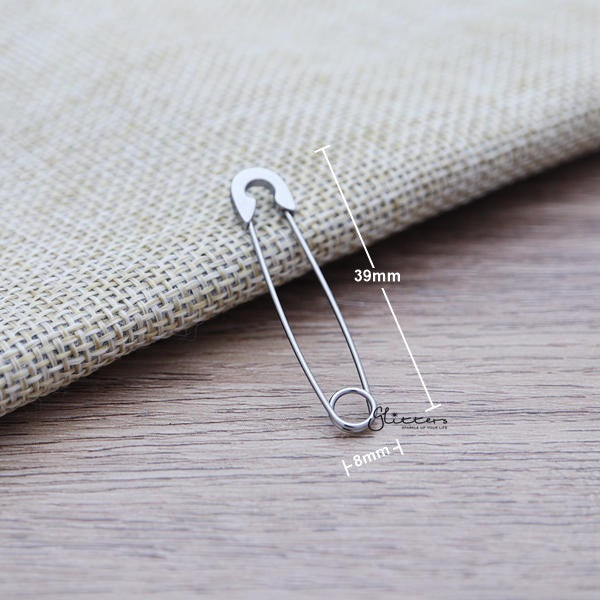 Stainless Steel Safety Pin Earrings-earrings, Jewellery, Men's Earrings, Men's Jewellery, Stainless Steel, Women's Earrings, Women's Jewellery-ER1471-s_New-Glitters