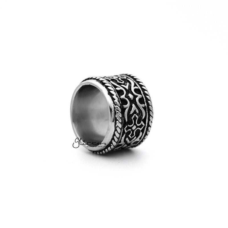 Stainless Steel Retro Gothic Cross Pattern Casting Men's Rings-Jewellery, Men's Jewellery, Men's Rings, Rings, Stainless Steel, Stainless Steel Rings-SR0051_800-03-Glitters