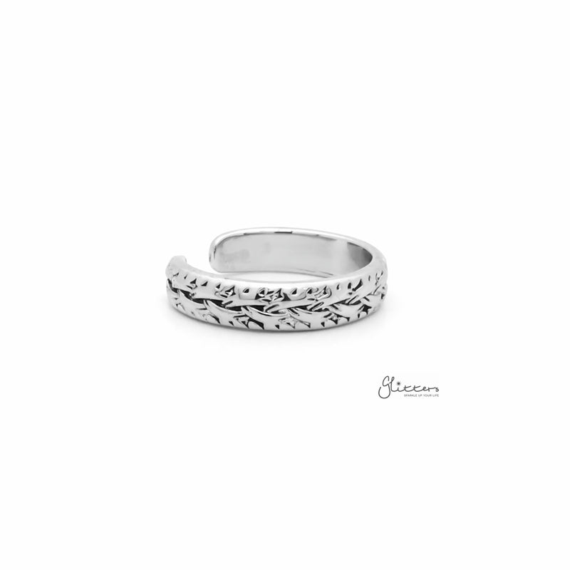 Twisted Rope Pattern Toe Ring - Anti Silver-Jewellery, Toe Ring, Women's Jewellery-TOR0009-S2_800-Glitters