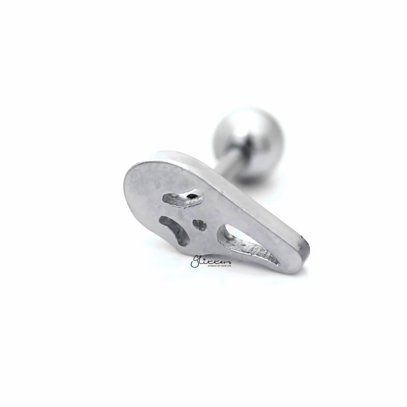 Screaming Ghostly Grim Reaper Style Screw Back Tragus Cartilage Earring Stud-Body Piercing Jewellery, Cartilage, Conch Earrings, earrings, Helix Earrings, Jewellery, Lobe piercing, Tragus-tg0108-Glitters